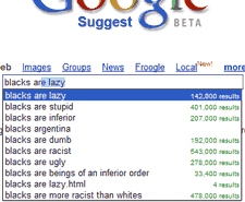 Google Suggest - blacks are...