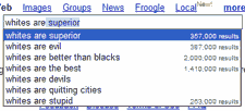 Google Suggest - whites are...